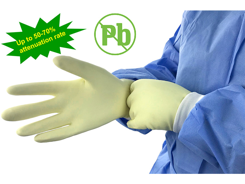 Latex radiation protection gloves