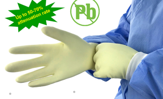 Latex radiation protection gloves