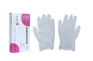 Non-sterilized vinyl examination gloves